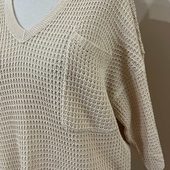 Coco + Carmen Cream Textured Knit Top - Picture 2 of 4